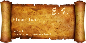 Elmer Ida névjegykártya