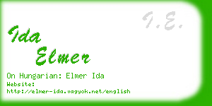 ida elmer business card